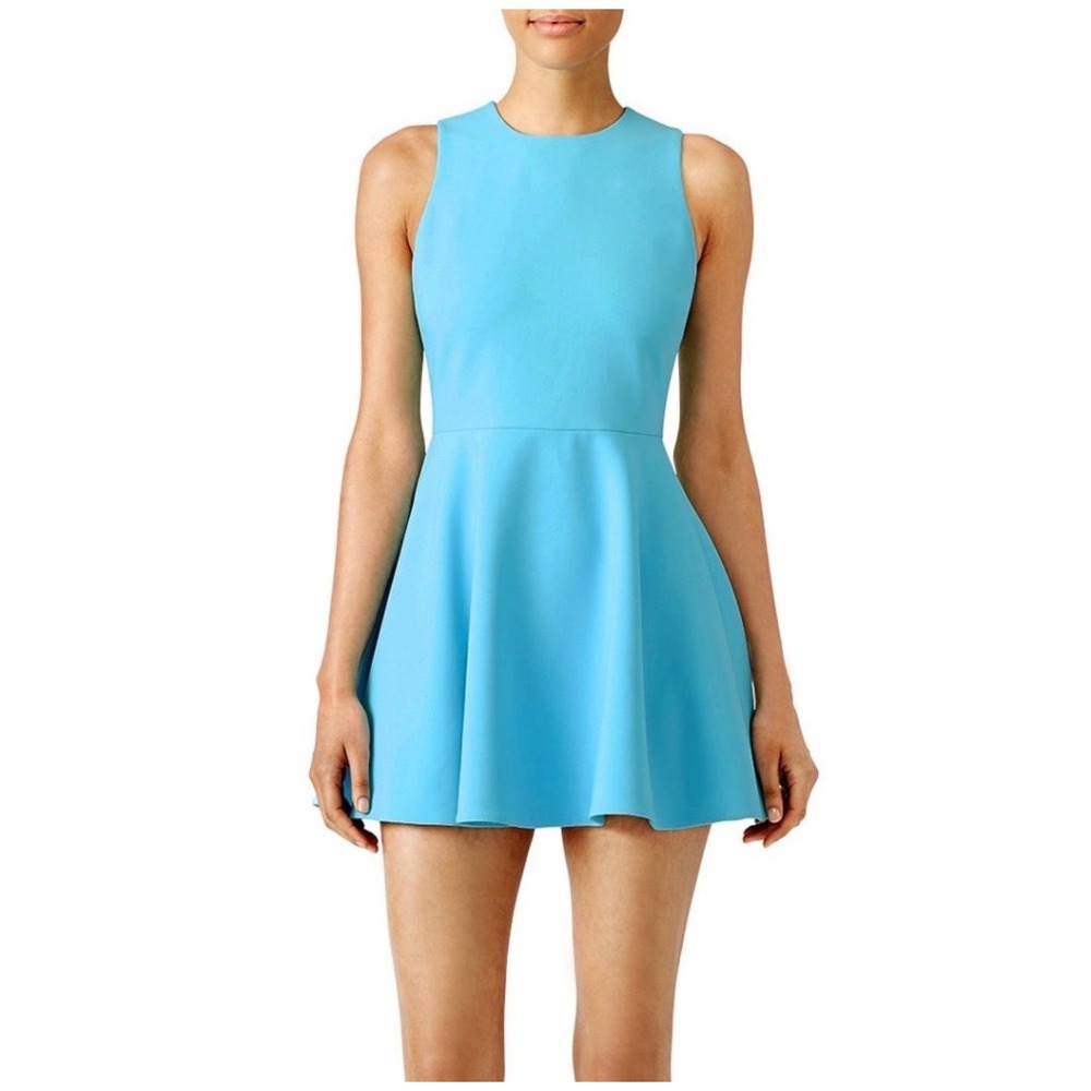 Elizabeth and James Fit & Flare Dress Womens 4 Blue Skater Mini Cocktail Party